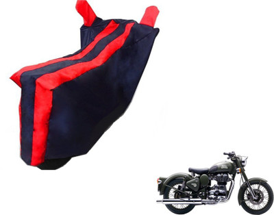 MOCKHE Two Wheeler Cover for Royal Enfield(Battle Green, Black, Red)