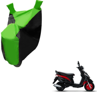 MOCKHE Two Wheeler Cover for Mahindra(Rodeo, Black, Green)