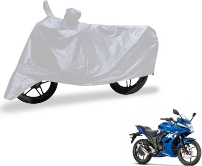 MOCKHE Two Wheeler Cover for Suzuki(Gixxer SF, Silver)