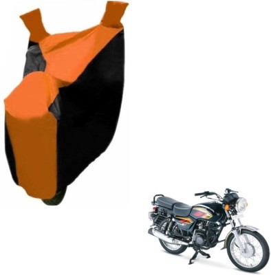 MOCKHE Two Wheeler Cover for TVS(Max 4R, Black, Orange)