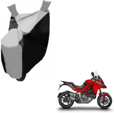 MOCKHE Two Wheeler Cover for Ducati(Multistrada, Black, Silver)