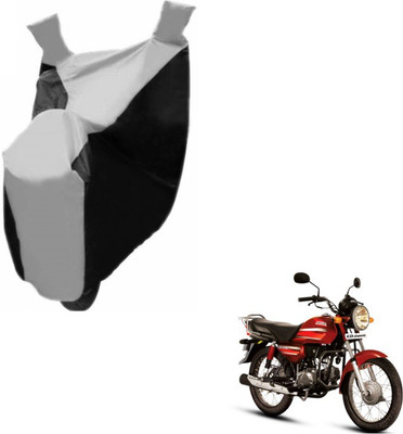 MOCKHE Two Wheeler Cover for Hero(CD Dawn, Black, Silver)