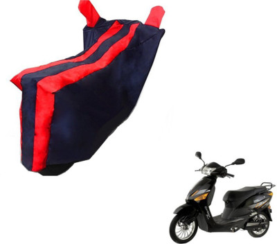 MOCKHE Two Wheeler Cover for Hero(Electric Zippy, Black, Red)