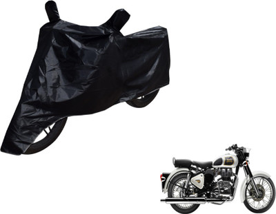 MOCKHE Two Wheeler Cover for Royal Enfield(Classic 350, Black)