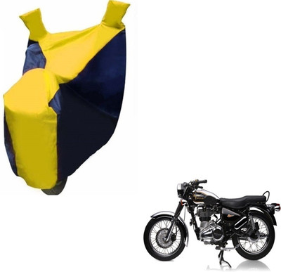MOCKHE Two Wheeler Cover for Royal Enfield(Electra Delux, Black, Yellow)