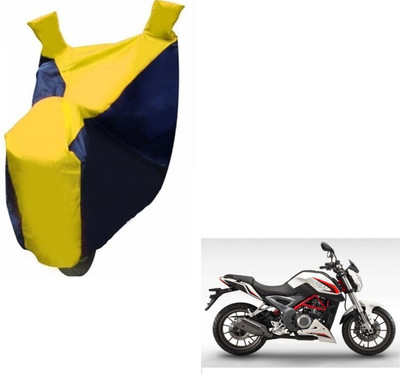 MOCKHE Two Wheeler Cover for DSK Benelli(TNT 25, Black, Yellow)