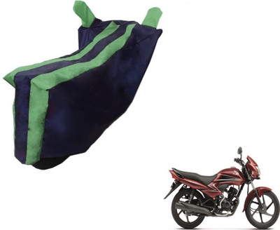 MOCKHE Two Wheeler Cover for Honda(Dream Yuga, Black, Green)