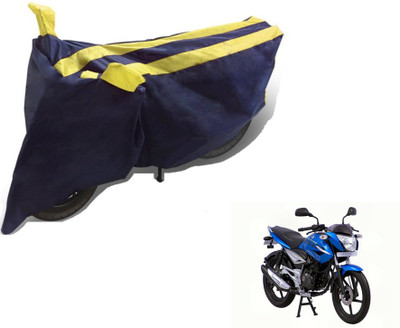 MOCKHE Two Wheeler Cover for Bajaj(XCD 125cc, Black, Yellow)
