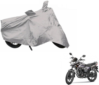 MOCKHE Two Wheeler Cover for Honda(CB Shine, Silver)