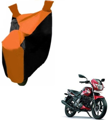 MOCKHE Two Wheeler Cover for TVS(Flame SR125, Black, Orange)