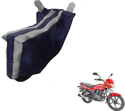 MOCKHE Two Wheeler Cover for Bajaj(Platina 100 DTS-i, Black, Silver)