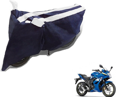 MOCKHE Two Wheeler Cover for Suzuki(Gixxer SF, Black, White)