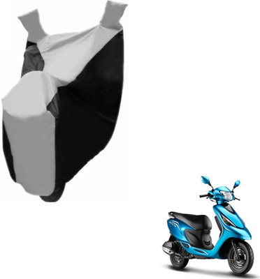 MOCKHE Two Wheeler Cover for TVS(Zest, Black, Silver)