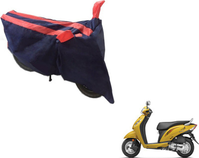 MOCKHE Two Wheeler Cover for Honda(Activa i, Black, Orange)