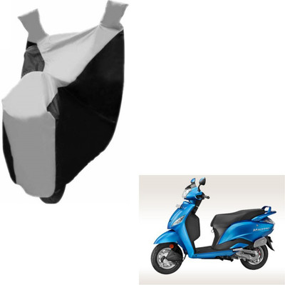 MOCKHE Two Wheeler Cover for Hero(Maestro, Black, Silver)