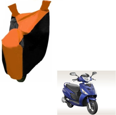 MOCKHE Two Wheeler Cover for Hero(Maestro Edge, Black, Orange)