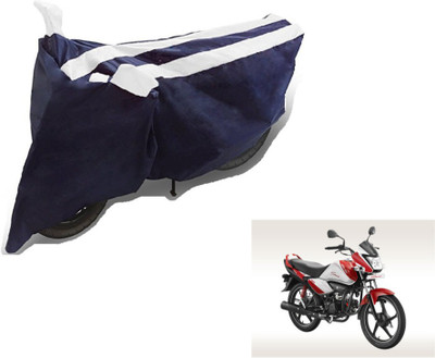 MOCKHE Two Wheeler Cover for Hero(Splendor I Smart, Black, White)
