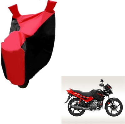 MOCKHE Two Wheeler Cover for Hero(Glamour, Black, Red)