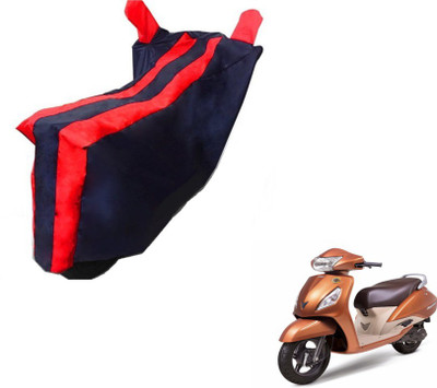 MOCKHE Two Wheeler Cover for TVS(Jupiter, Black, Red)