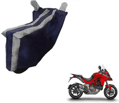 MOCKHE Two Wheeler Cover for Ducati(Multistrada, Black, Silver)