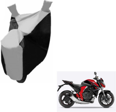 MOCKHE Two Wheeler Cover for Honda(CB 1000R, Black, Silver)
