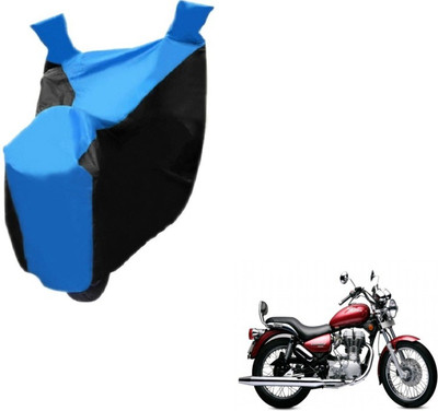 MOCKHE Two Wheeler Cover for Royal Enfield(Twin spark, Black, Blue)