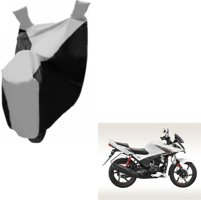 MOCKHE Two Wheeler Cover for Hero(Ignitor, Black, Silver)