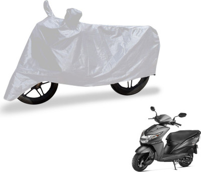 MOCKHE Two Wheeler Cover for Honda(Dio, Silver)