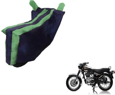 Flipkart SmartBuy Two Wheeler Cover for Royal Enfield(Electra Delux, Black, Green)