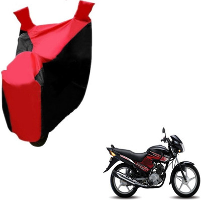 MOCKHE Two Wheeler Cover for Yamaha(YBR 125, Black, Red)