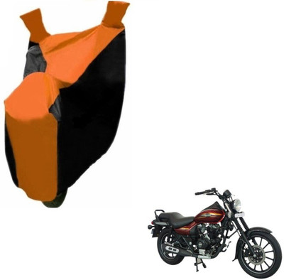 MOCKHE Two Wheeler Cover for Bajaj(Avenger 150 Street, Black, Orange)
