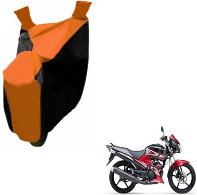 MOCKHE Two Wheeler Cover for Yamaha(SS 125, Black, Orange)