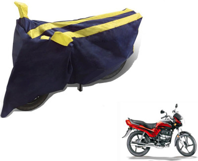 MOCKHE Two Wheeler Cover for Hero(Passion Plus, Black, Yellow)