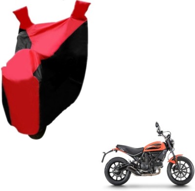 Flipkart SmartBuy Two Wheeler Cover for Ducati(Scrambler, Black, Red)