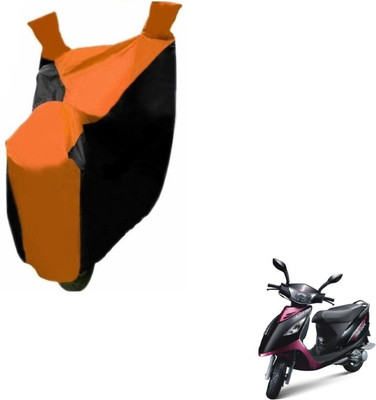 MOCKHE Two Wheeler Cover for TVS(Scooty Streak, Black, Orange)