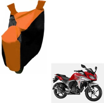 MOCKHE Two Wheeler Cover for Yamaha(Fazer, Black, Orange)