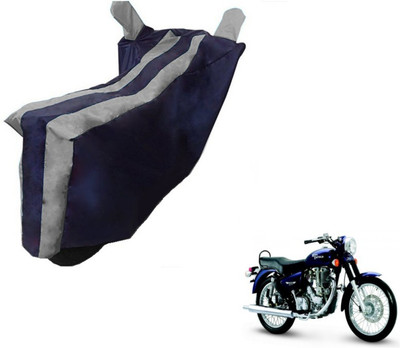 MOCKHE Two Wheeler Cover for Royal Enfield(Electra Delux, Black, Silver)
