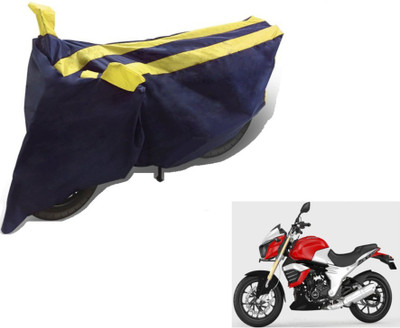 MOCKHE Two Wheeler Cover for Mahindra(Mojo, Black, Yellow)