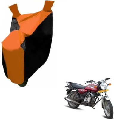 Flipkart SmartBuy Two Wheeler Cover for Bajaj(Boxer, Black, Orange)