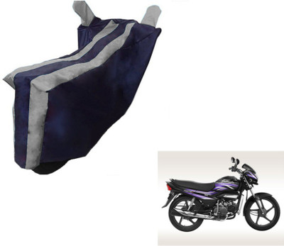 MOCKHE Two Wheeler Cover for Hero(Super Splendor, Black, Silver)