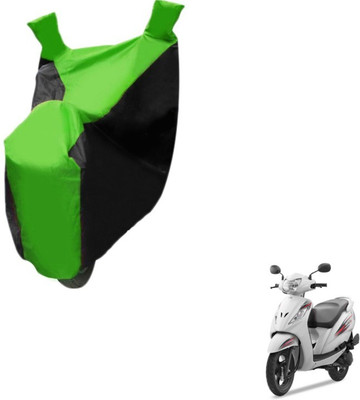 MOCKHE Two Wheeler Cover for TVS(Wego, Black, Green)