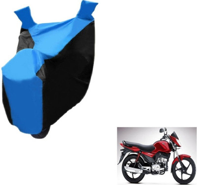 MOCKHE Two Wheeler Cover for Mahindra(Stallio, Black, Blue)