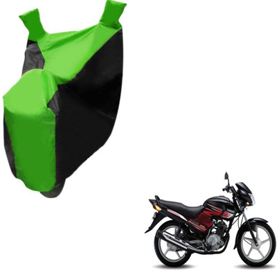 MOCKHE Two Wheeler Cover for Yamaha(YBR 125, Black, Green)