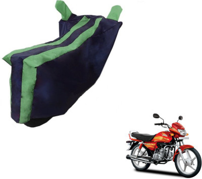 MOCKHE Two Wheeler Cover for Hero(CD deluxe, Black, Green)