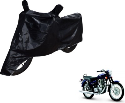 MOCKHE Two Wheeler Cover for Royal Enfield(Electra Delux, Black)