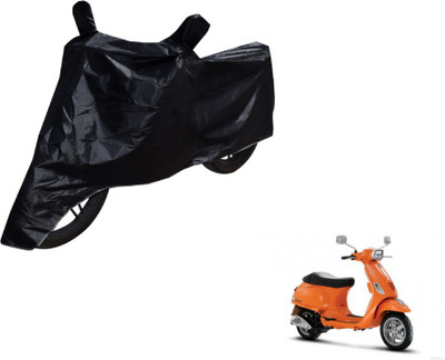 MOCKHE Two Wheeler Cover for Universal For Bike(Vespa SXL, Black)