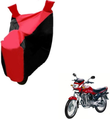 MOCKHE Two Wheeler Cover for Hero(Ambition, Black, Red)