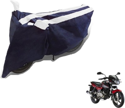 MOCKHE Two Wheeler Cover for Bajaj(Pulsar 180 DTS-i, Black, White)