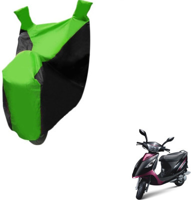 MOCKHE Two Wheeler Cover for TVS(Scooty Streak, Black, Green)