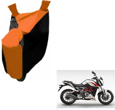 MOCKHE Two Wheeler Cover for DSK Benelli(TNT 25, Black, Orange)